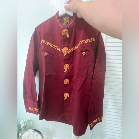 Size Small/ Medium Men’s Western Burgundy Shirt - Picture 1 of 7